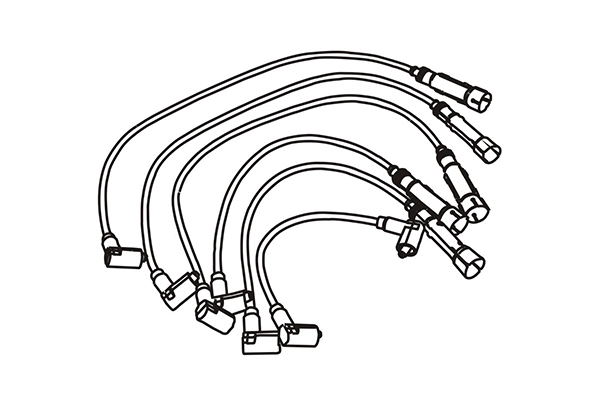 351865 WXQP Комплект проводов зажигания (фото 1)