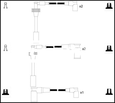 HOES1067 LEMARK Комплект проводов зажигания (фото 1)