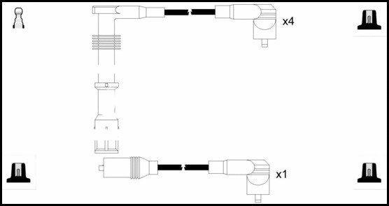 HOES1089 LEMARK Комплект проводов зажигания (фото 1)
