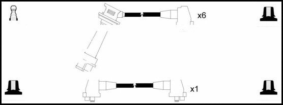 HOES1129 LEMARK Комплект проводов зажигания (фото 1)