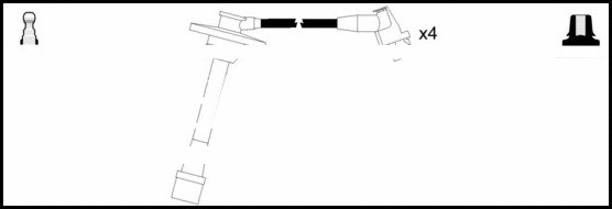 HOES454 LEMARK Комплект проводов зажигания (фото 1)
