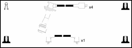 HOES468 LEMARK Комплект проводов зажигания (фото 1)