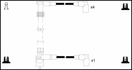 HOES558 LEMARK Комплект проводов зажигания (фото 1)
