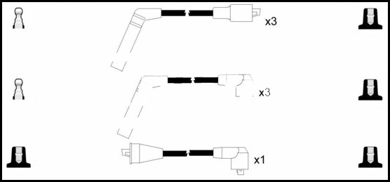 HOES689 LEMARK Комплект проводов зажигания (фото 1)
