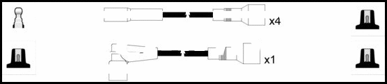 HOES866 LEMARK Комплект проводов зажигания (фото 1)