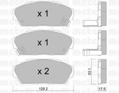 22-0171-0 METELLI Комплект тормозных колодок, дисковый тормоз (фото 2)