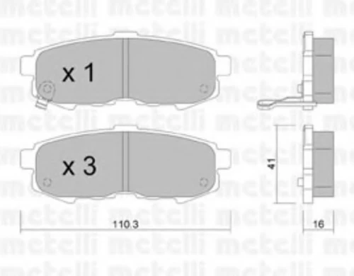 22-0735-0 METELLI Комплект тормозных колодок, дисковый тормоз (фото 2)