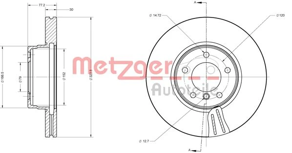 6110208 METZGER Тормозной диск (фото 2)