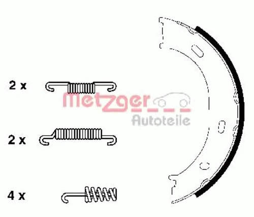 KR 955 METZGER Комплект тормозных колодок, стояночная тормозная система (фото 3)