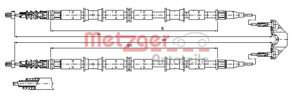 11.5864 METZGER Тросик, cтояночный тормоз (фото 4)