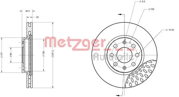 6110075 METZGER Тормозной диск (фото 3)