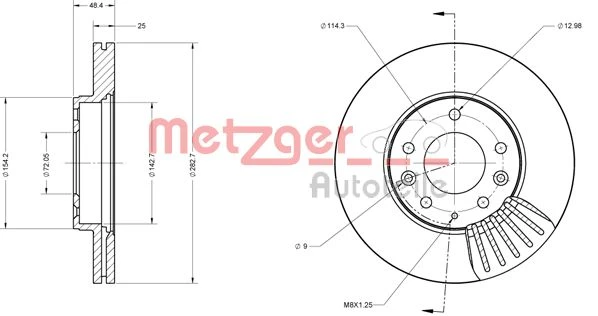 6110159 METZGER Тормозной диск (фото 3)