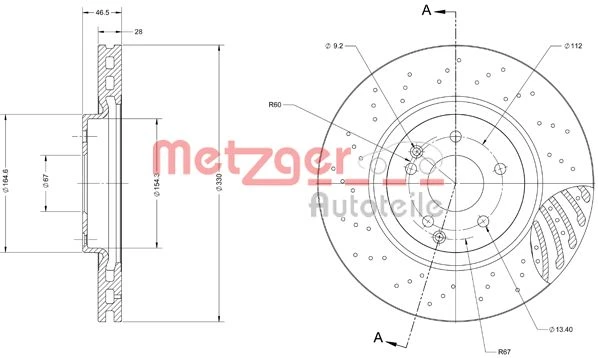 6110393 METZGER Тормозной диск (фото 3)