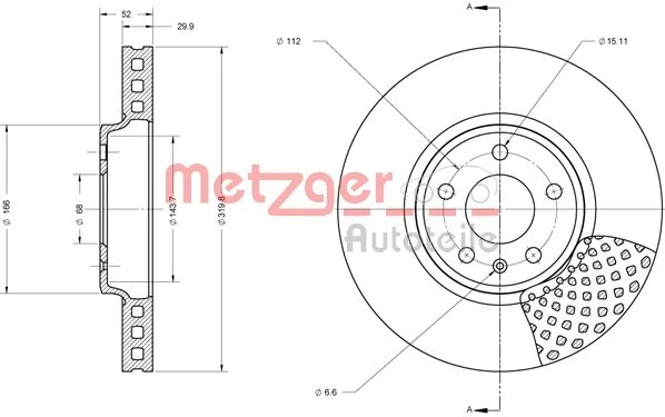 6110425 METZGER Тормозной диск (фото 3)