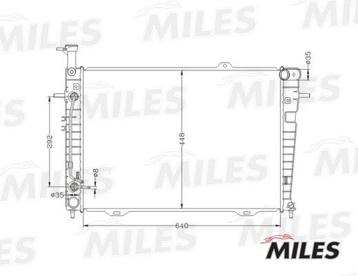 ACRB009 MILES Радиатор, охлаждение двигателя (фото 4)