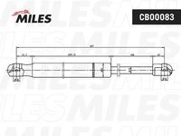 CB00083 MILES Газовая пружина, крышка багажник (фото 4)