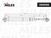 CB00066 MILES Газовая пружина, капот (фото 4)