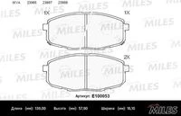 E100053 MILES Комплект тормозных колодок, дисковый тормоз (фото 2)