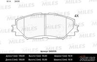 E400135 MILES Комплект тормозных колодок, дисковый тормоз (фото 3)