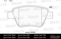 E410092 MILES Комплект тормозных колодок, дисковый тормоз (фото 3)