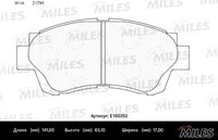E100353 MILES Комплект тормозных колодок, дисковый тормоз (фото 2)
