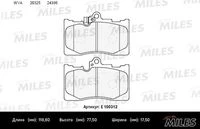 E100312 MILES Комплект тормозных колодок, дисковый тормоз (фото 2)