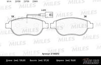E100072 MILES Комплект тормозных колодок, дисковый тормоз (фото 2)
