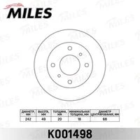 K001498 MILES Тормозной диск (фото 2)