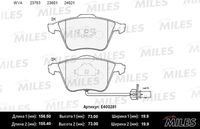 E400281 MILES Комплект тормозных колодок, дисковый тормоз (фото 3)
