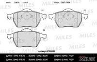 E100031 MILES Комплект тормозных колодок, дисковый тормоз (фото 2)