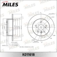 K011618 MILES Тормозной диск (фото 2)