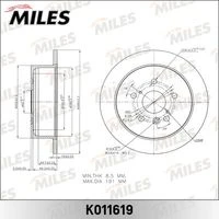 K011619 MILES Тормозной диск (фото 2)