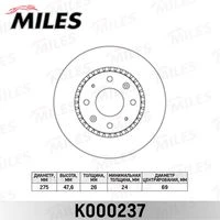 K000237 MILES Тормозной диск (фото 2)