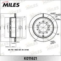 K011621 MILES Тормозной диск (фото 2)