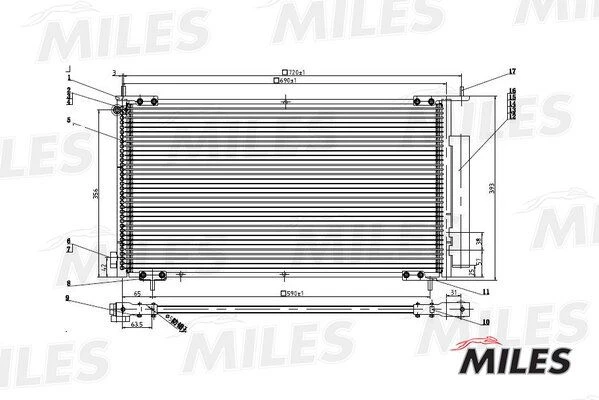 ACCB020 MILES Конденсатор, кондиционер (фото 4)