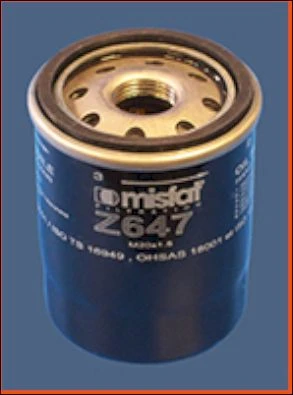 Z647 MISFAT Масляный фильтр (фото 3)