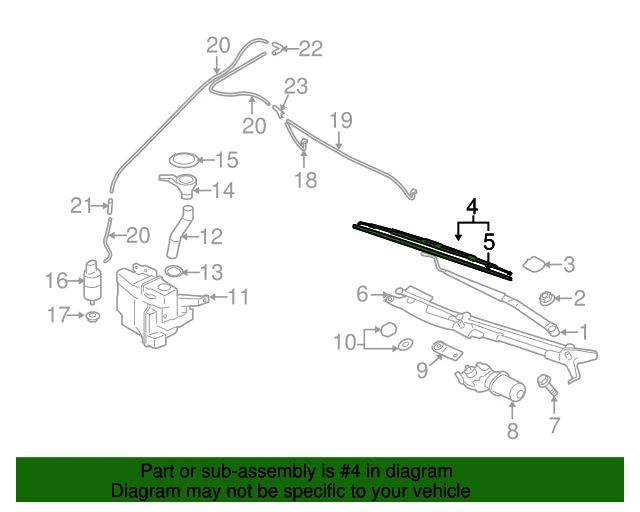 8250B037 MITSUBISHI Щетка стеклоочистителя 450/18'' мм/" 450/18'' мм/" (фото 3)