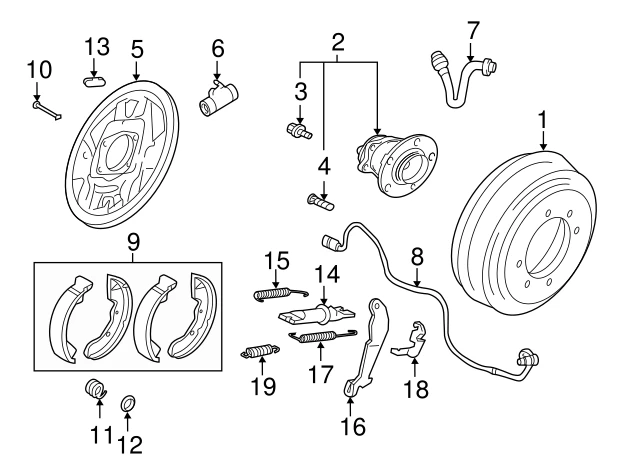 4600A028 MITSUBISHI Brake shoes (фото 1)