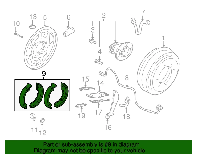 4600A028 MITSUBISHI Brake shoes (фото 3)