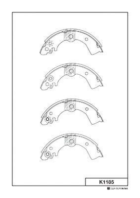 K1185 MK KASHIYAMA Комплект тормозных колодок (фото 2)
