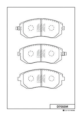 D7055MH MK KASHIYAMA Комплект тормозных колодок, дисковый тормоз (фото 2)
