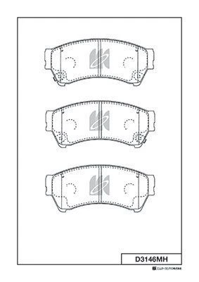 D3146MH MK KASHIYAMA Комплект тормозных колодок, дисковый тормоз (фото 2)
