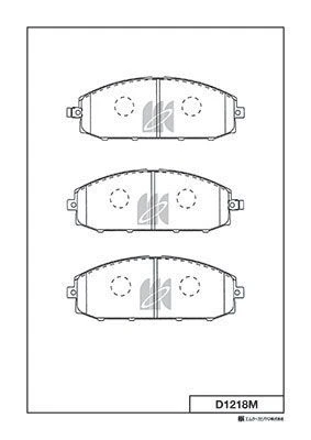 D1218MH MK KASHIYAMA Комплект тормозных колодок, дисковый тормоз (фото 2)