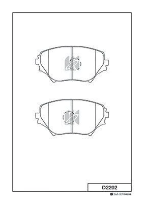 D2202 MK KASHIYAMA Комплект тормозных колодок, дисковый тормоз (фото 2)