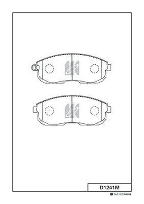 D1241MH MK KASHIYAMA Комплект тормозных колодок, дисковый тормоз (фото 2)