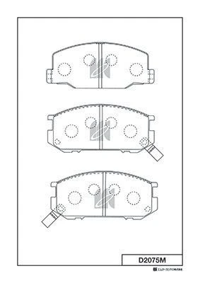 D2075M MK KASHIYAMA Комплект тормозных колодок, дисковый тормоз (фото 2)