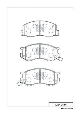 D2121M MK KASHIYAMA Комплект тормозных колодок, дисковый тормоз (фото 2)