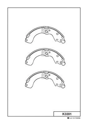 K3391 MK KASHIYAMA Комплект тормозных колодок (фото 2)