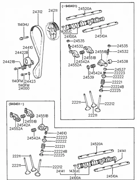 2441022020 HYUNDAI/KIA/MOBIS Ролик натяжной ремня грм hyundai accent 95>/elantra 96> 1.5/1.6/coupe 1.6 93>/getz 02> (фото 2)