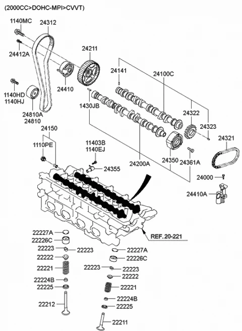 24810-37120 HYUNDAI/KIA/MOBIS Ролик натяжителя ремня грм, серийный номер:0 (фото 7)